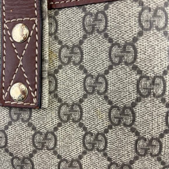 Authentic Gucci Web Loop Tote in GG Supreme Canvas and Leather - Picture 12 of 12